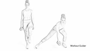 Weighted side lunge to balance