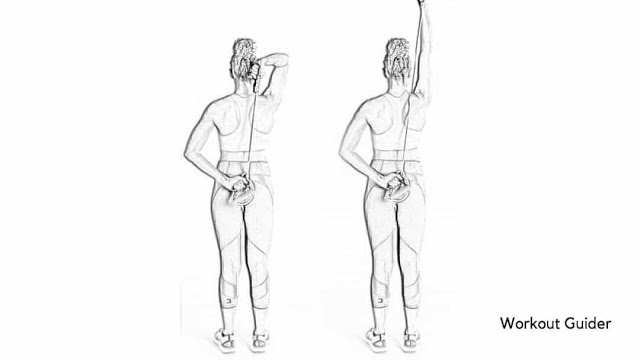 Resistance band overhead triceps extension