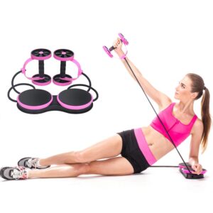 AB Wheels Roller Stretch Elastic Abdominal Resistance Pull Rope