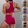 Yoga Sports Suits Sport Bra+High Waist Fitness Shorts