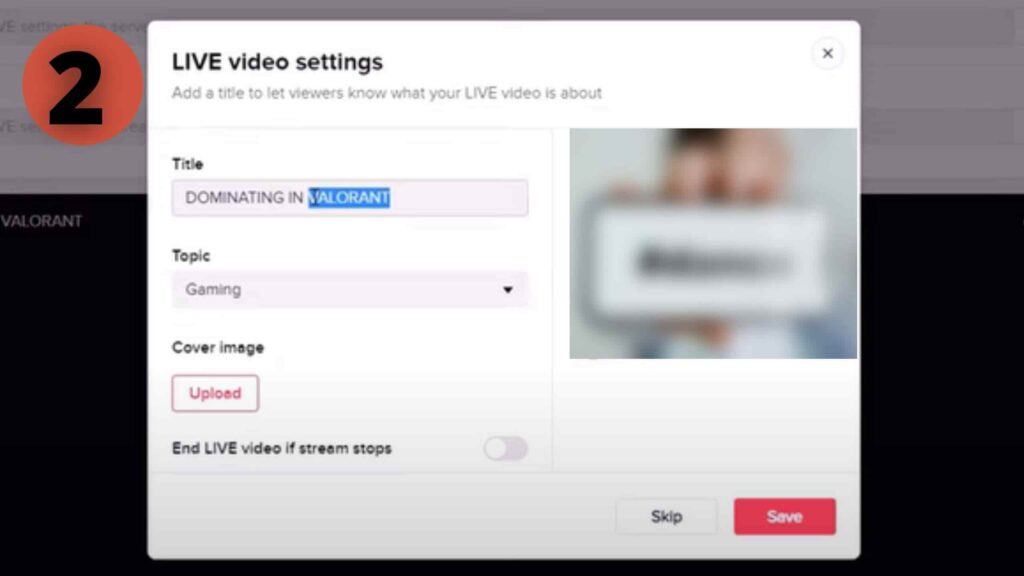 RTMP url Tiktok