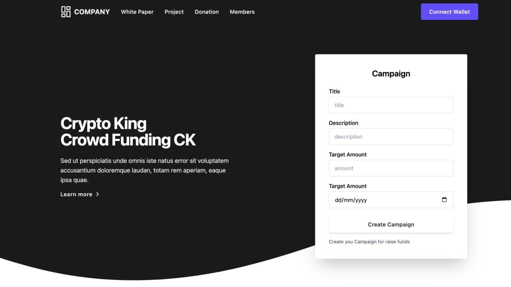 Crowd Funding Marketplace On Ethereum | Crowd Funding Web3 Project