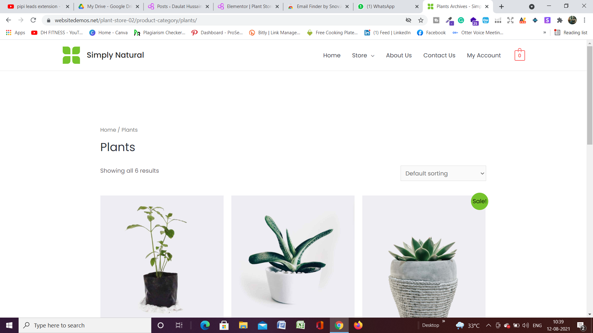 Online Plant store Website Template By daulat Hussain